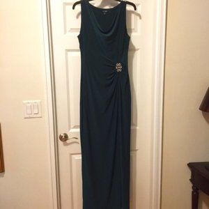 Ralph Lauren Dark Teal Sleeveless Gown Size 10